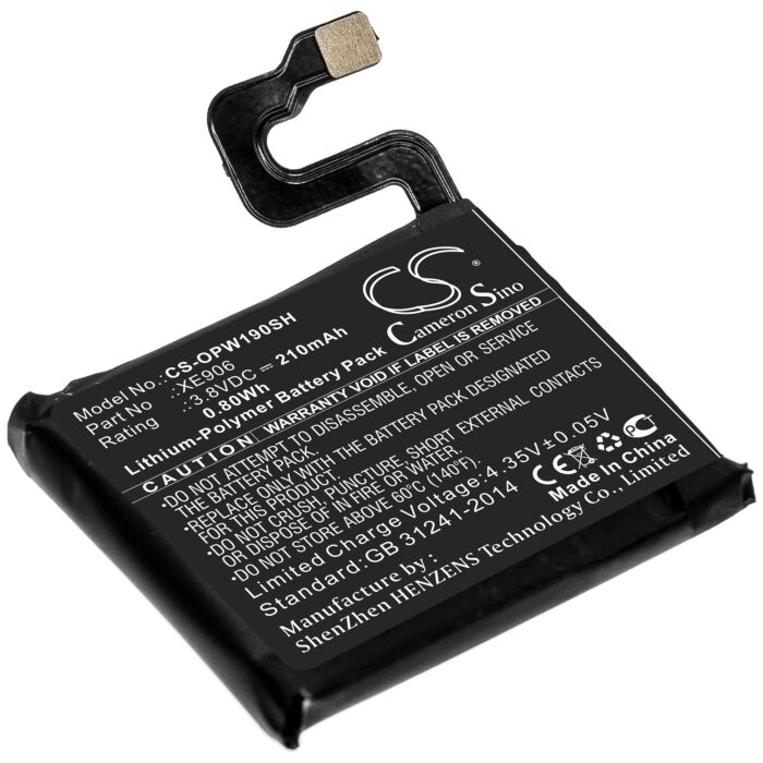 210mAh for OPPO 41mm,OW19W2,Watch 41mm