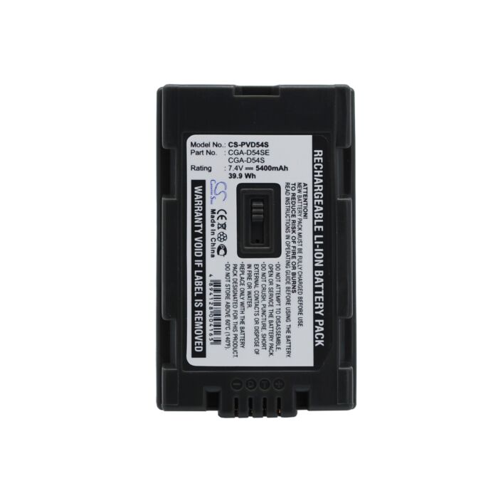 5400mAh for Panasonic AG-DVC62,NV-MX500,NV-MX350,NV-GX7,NV-DS30A,NV-DS29,AG-DVC60E,AG-DVX100AP,NV-MX350B,AG-HVX200P