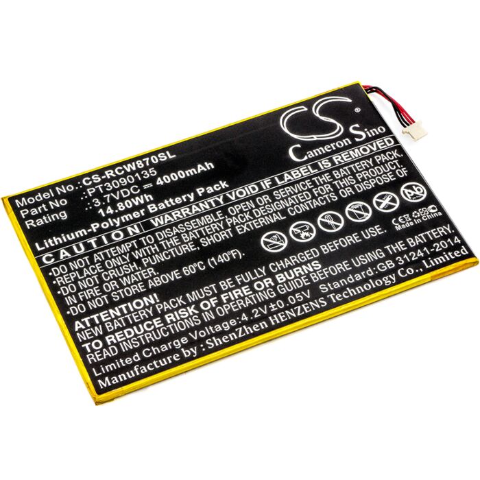 4000mAh for RCA Galileo Pro 11.5",RCT6513W87,Viking Pro 10,RCT6303W87,RCT6303W87DK,W101SA23T1,W101 Cambio,RCT6513W87M,Cambio,Galileo Pro