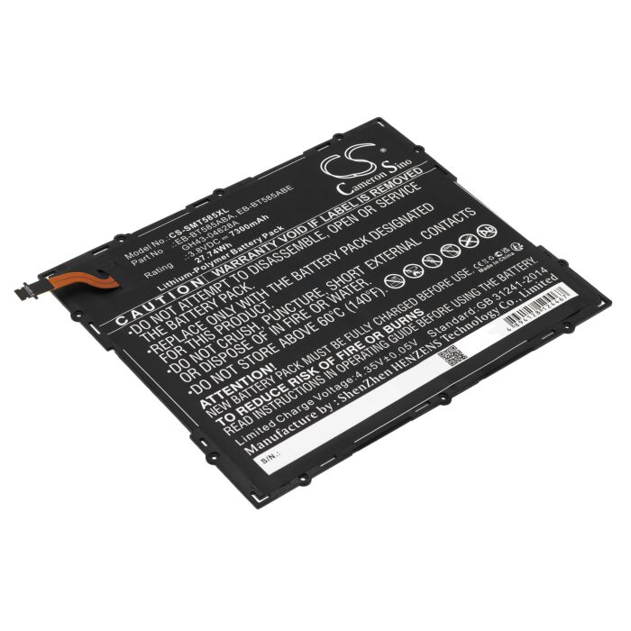 7300mAh for Samsung SM-T580,SM-T585,Galaxy Tab A 10.1 2016 WiFi,Galaxy Tab A 10.1 2016 TD-LTE,SM-T580NZKAXAR,SM-T585C,Galaxy Tab E 10.1,SM-P585M,SM-T587P,SM-P585N