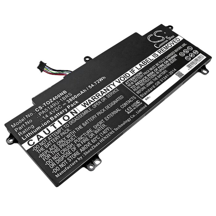 3800mAh for Toshiba Tecra Z40-A-17K,Tecra Z40-B-11F,Tecra Z50-A-11T,Tecra Z50-A-13T,Tecra Z50-A-19E,Tecra Z50-A-1D4,Tecra Z50-A-14T,Tecra Z40-C-12L,Tecra Z40-A-17W,Tecra Z40-B-11M