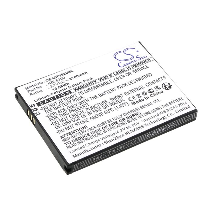 Replacement Battery for Urovo i6200, HBL6300, Li-Polymer 3700mAh