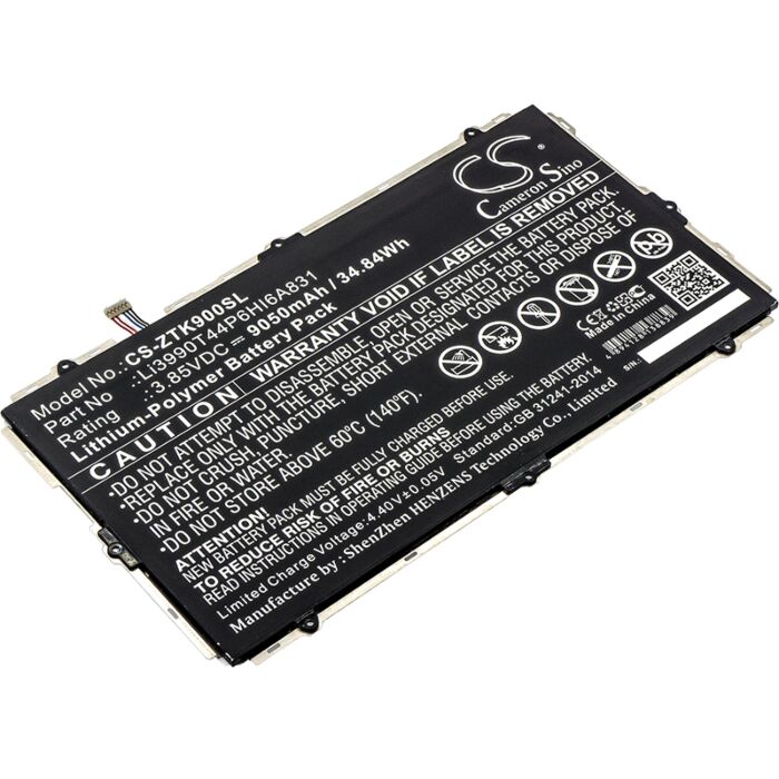 9050mAh for ZTE K90U,ZPAD 10.1