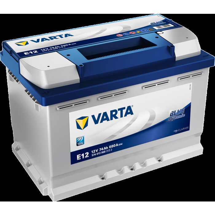 VARTA Blue Dynamic Batteri 12V 74AH 680CCA (278x175x190/190mm) Polstilling 4 - Plusspol til venstre E12