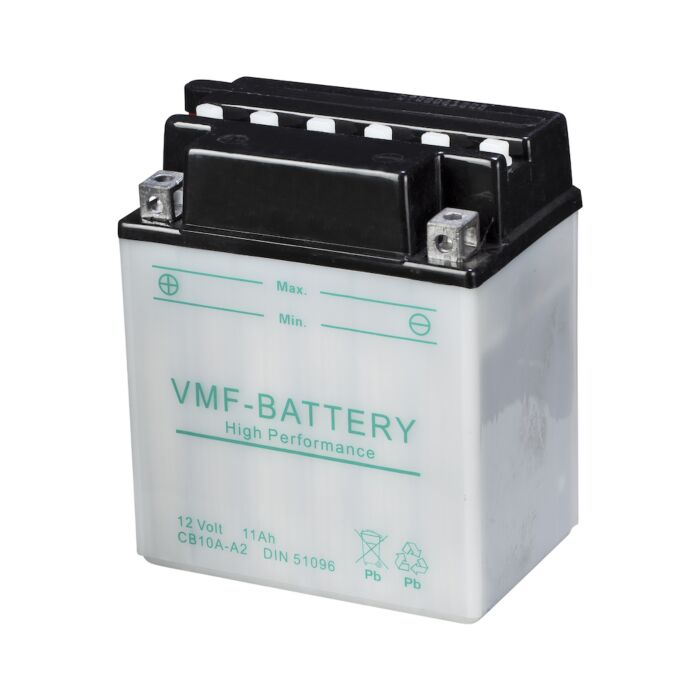 VMF MC Batteri 12V 10AH 140CCA (136x91x146) Polstilling 4 - Plusspol til venstre | YB10A-A2