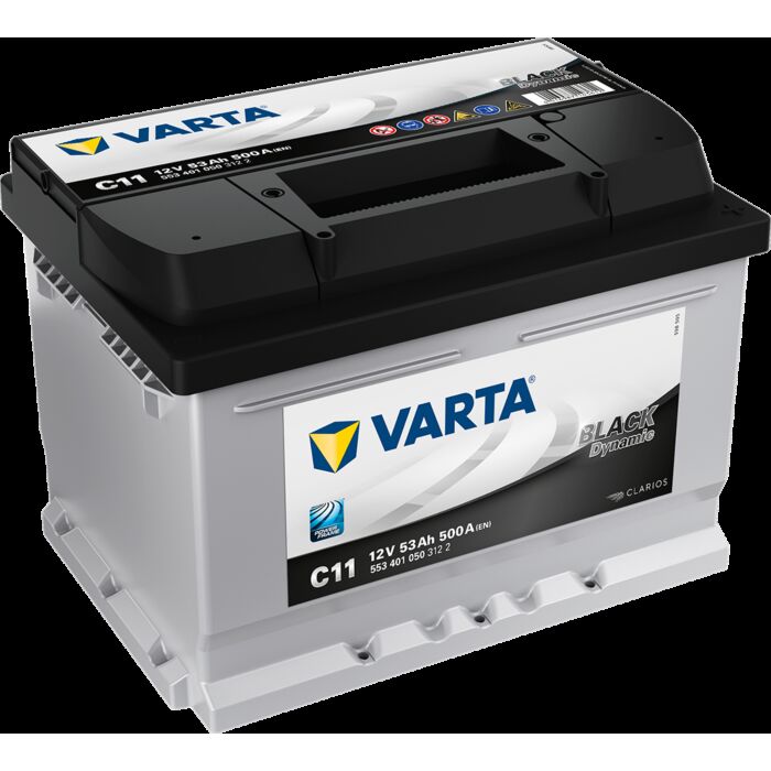 VARTA Startbatteri Black Dynamic C11 12V 53AH 500CCA (242x175x175/175) Polstilling 5 - Plusspol til hÃƒÂ¸yre