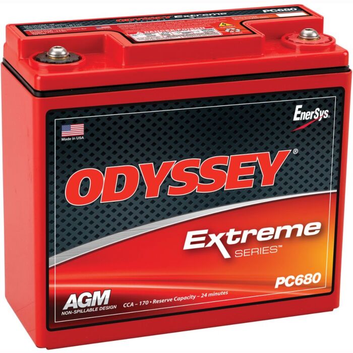 ODYSSEY PC680MJ AGM Batteri 12V 16AH 170CCA (185x79x163mm) Polstilling 5 - Plusspol til hÃƒÂ¸yre