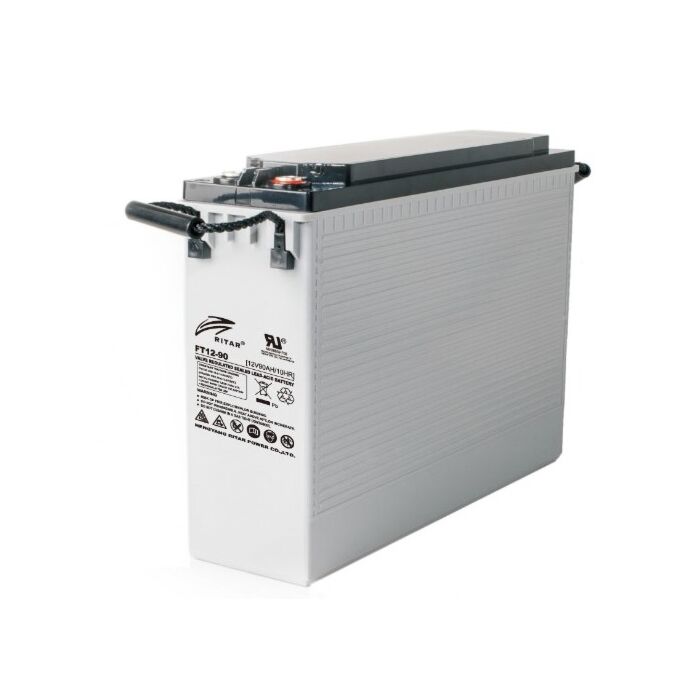 RITAR AGM Batteri 12V 90AH - Frontterminaler