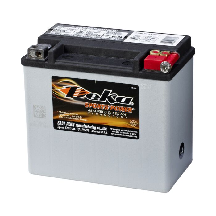 DEKA MC Batteri 12V 19AH 325CCA (175x100x155mm) Polstilling 5 - Plusspol til hÃƒÂ¸yre