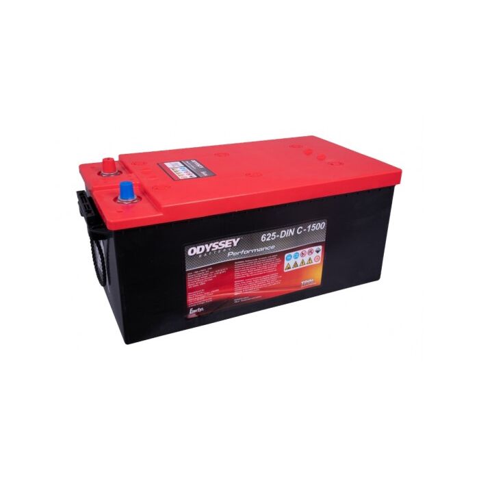 ODYSSEY 625-DIN C C-1500 AGM Batteri 12V 220AH 1500CCA (518x276x242mm) + venstre