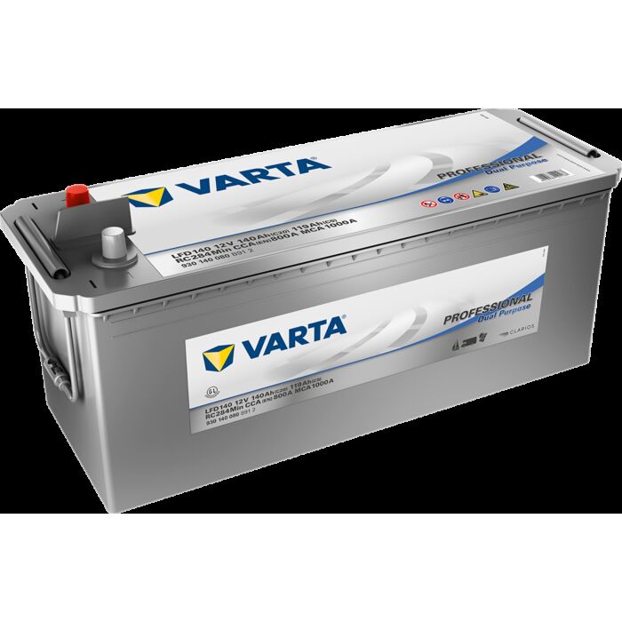 VARTA Fritidsbatteri 12V 140AH 800CCA (513x189x223mm) Polstilling 4 - Plusspol til venstre LFD140