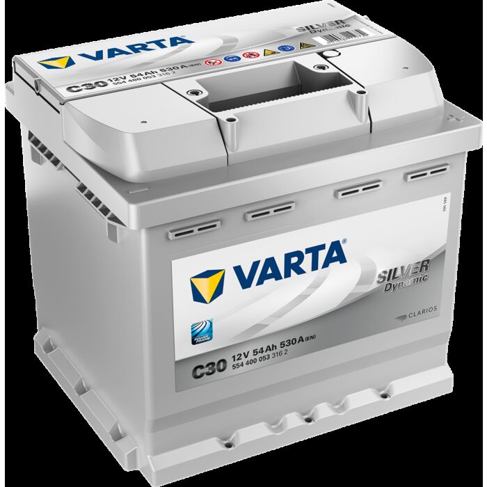 VARTA Silver Dynamic Batteri 12V 54AH 530CCA (207x175x190/190mm) Polstilling 5 - Plusspol til hÃƒÂ¸yre C30