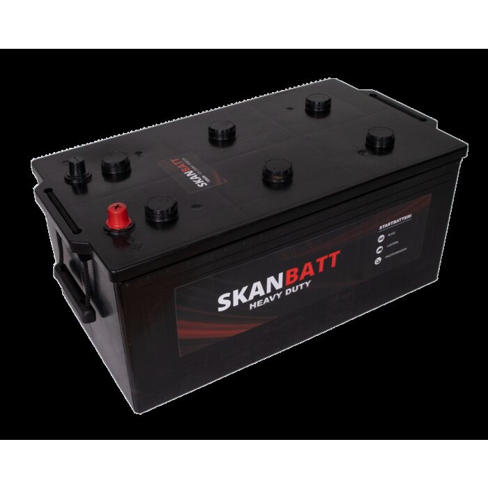 SKANBATT Startbatteri 12V 220AH 1200CCA (514x275x220/240mm) Polstilling 5 - Plusspol til hÃƒÂ¸yre