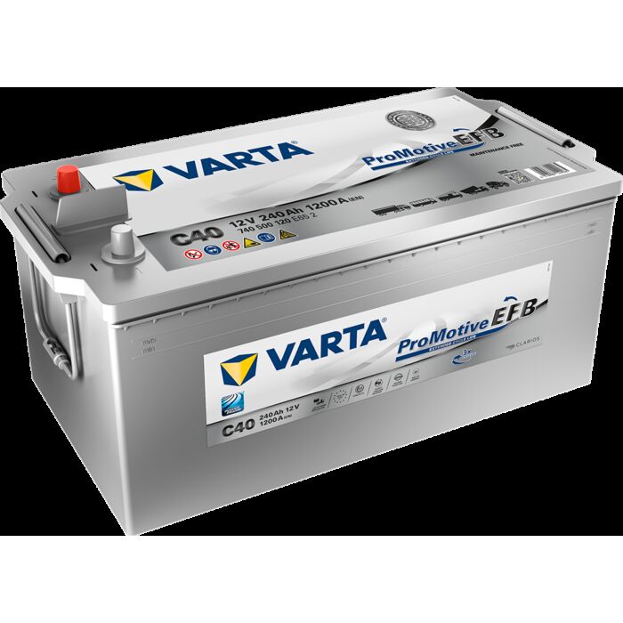 VARTA Promotive EFB Batteri 12V 240AH 1200CCA EN (518x276x242mm) Polstilling 4 - Plusspol til venstre C40
