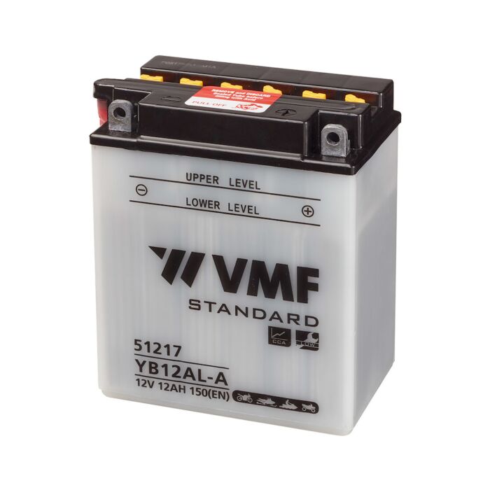 VMF MC Batteri 12V 12AH 150CCA (135x81x161) Polstilling 5 - Plusspol til hÃƒÂ¸yre | YB12-AL-A