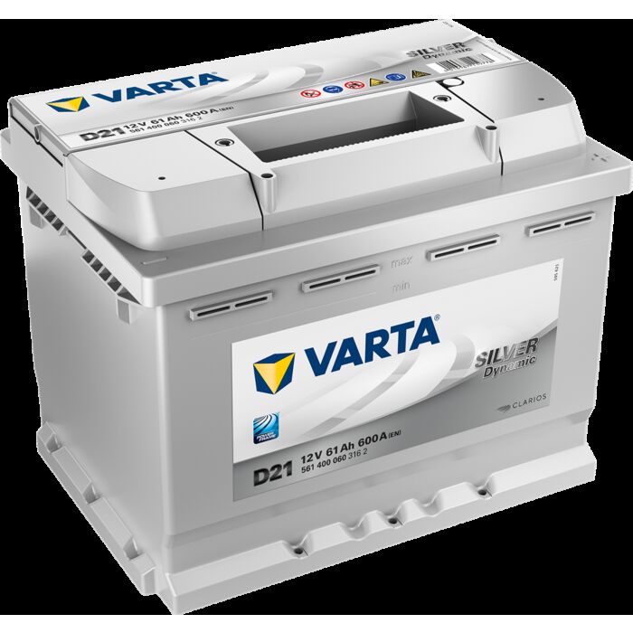 VARTA Silver Dynamic Batteri 12V 61AH 600CCA (242x175x175/175mm) Polstilling 5 - Plusspol til hÃƒÂ¸yre D21