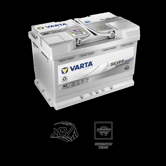 VARTA Silver Dynamic AGM Batteri 12V 70AH 760CCA (278x175x190/190mm) Polstilling 5 - Plusspol til hÃƒÂ¸yre A7 xEV