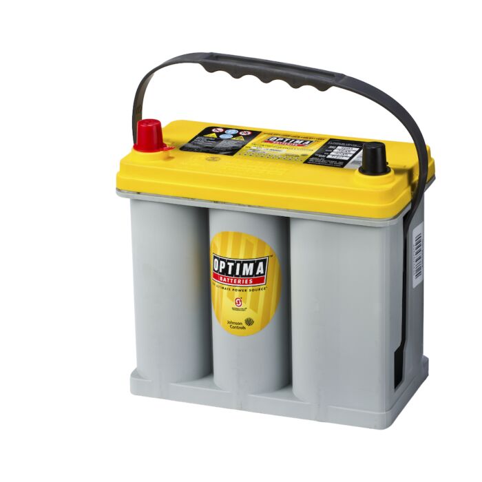 OPTIMA AGM Yellow Top 12V 38AH 460CCA (237x129x227mm) Polstilling 4 - Plusspol til venstre 8071-176
