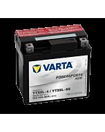 VARTA AGM MC Batteri 12V 4AH 80CCA (114x71x106mm) Polstilling 5 - Plusspol til hÃƒÂ¸yre YTX5L-BS