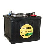 Euroglobe 07715 startbatteri 6V 77Ah til veteranbil i bakelittutførelse 216x171x185mm