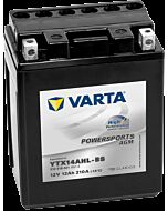VARTA AGM MC Batteri 12V 12AH 210CCA (134x89x166mm) Polstilling 5 - Plusspol til hÃƒÂ¸yre YTX14AHL-BS