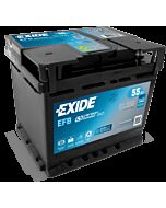 EXIDE EFB STARTBATTERI 12V 55AH (207x175x190mm) Polstilling 5 - Plusspol til hÃƒÂ¸yre