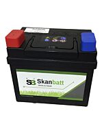 SKANBATT Plenklipper Batteri 12V 28AH 240CCA (186x130x171mm) Polstilling 4 - Plusspol til venstre