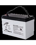 RITAR AGM Deep Cycle Batteri 12V 120AH C10 (328x172x222mm) Polstilling 4 - Plusspol til venstre
