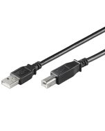 USB 2.0 kompatibel kabel, A-plugg til B-plugg, 3 meter