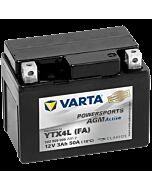 VARTA AGM MC Batteri 12V 3AH 50CCA (113x70x87mm) Polstilling 5 - Plusspol til hÃƒÂ¸yre YTX4L (FA)