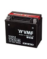 VMF MC Batteri 12V 12AH 160CCA (152x88x131) Polstilling 4 - Plusspol til venstre | YTX12-BS | LYTX12-BS ( LUCAS LTX12BS )