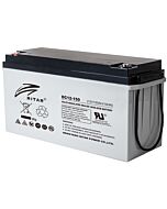 RITAR AGM Deep Cycle Batteri 12V 150AH C10 (483x170x241mm) Polstilling 4 - Plusspol til venstre