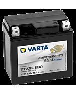 VARTA AGM MC Batteri 12V 4AH 75CCA (113x70x105mm) Polstilling 5 - Plusspol til hÃƒÂ¸yre YTX5L (FA)