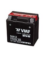 VMF MC Batteri 12V 5AH 55CCA (114x71x106) Polstilling 5 - Plusspol til hÃƒÂ¸yre | YTX5L-BS