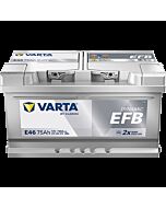 VARTA Blue Dynamic EFB Batteri 12V 75AH 730CCA (315x175x175/175mm) Polstilling 5 - Plusspol til hÃƒÂ¸yre E46