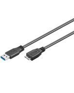 Kjøp USB 3.0 kabel fra A-plugg til Micro B-plugg 0,5 meter hos altitec.no for kr 79,00