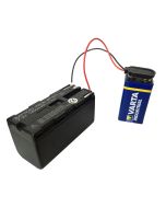9V nødladebatteri for Li-ion batterier opp til 7,4V