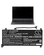 Replacement Battery for Clevo NL40BAT-3, NL41LU, NL51LU, NL52LU, Li-Polymer 3150mAh 11.4V