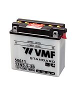 VMF MC Batteri 12V 5,5AH 78CCA (137x61x131) Polstilling 5 - Plusspol til hÃƒÂ¸yre | 12N5,5-3B