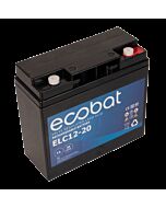 ECOBAT ELC12-20 AGM Batteri 12V 20AH (RT12180)