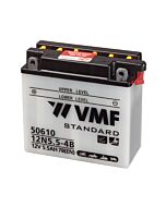 VMF MC Batteri 12v 5,5AH 78CCA (137x61x129) Polstilling 4 - Plusspol til venstre | 12N5,5-4B