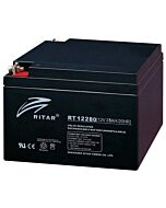 RITAR AGM Batteri 12V 28AH (166x175x125mm) M5