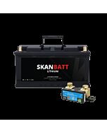 SKANBATT Lithium Batteri 12V 104AH 100A BMS (279x175x190mm) - Med Bluetooth - NYHET (kan forhÃƒÂ¥ndsbestilles)