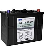 SONNENSCHEIN GEL Batteri 12V 105AH (345x174x283mm) Polstilling 5 - Plusspol til hÃƒÂ¸yre