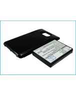 Batteri høykapasitet til SAMSUNG Galaxy S II, S2, GT-I9100 3,7V 3,2Ah sort blankt deksel medfølger