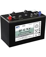 SONNENSCHEIN GEL Batteri 12V 76AH (330x171x235,5mm) Polstilling 4 - Plusspol til venstre