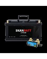 SKANBATT Lithium Batteri 12V 150AH 150A BMS (352x174x190mm) - Med Bluetooth - NYHET (kan forhÃƒÂ¥ndsbestilles)