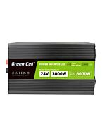Kraftig Inverter gjør om 24VDC til 230V, 3000W/6000W