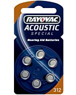 Rayovac 312 Acoustic Special Høreapparatbatteri 1,4V PR 41