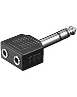 Audio adapter 6,35mm stereo Jack - 2x 3,5mm stereo Jack